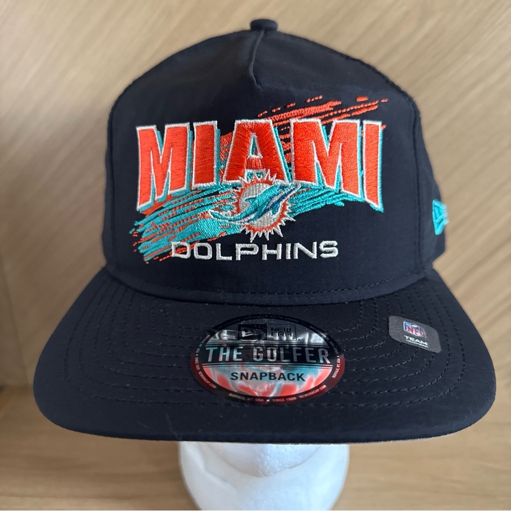 New Era Miami Dolphins The Golfer Snapback Adjustable‎ Nylon Hat Cap Adult OSFM